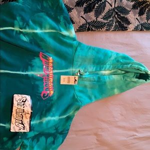 Anonymous Tie Dye Crop Hoodie